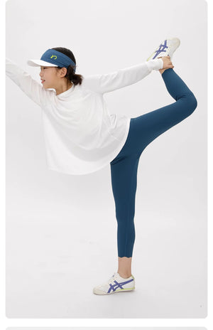 Petal-Edge High-Stretch Yoga Pants for Girls