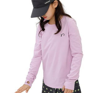 (Now $3 gift coupon at cart!) "Little Sponge" Curved Hem Long Sleeve Sports Top, UV Protection and Quick-Dry  for Kids