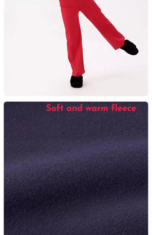 Kids Fleece Warm Straight-Leg Yoga Pants