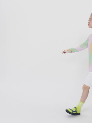 (Now $3 gift coupon at cart!) "Little Sponge" Curved Hem Long Sleeve Sports Top, UV Protection and Quick-Dry  for Kids