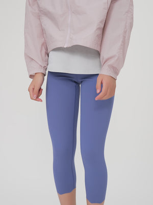 Petal-Edge High-Stretch Yoga Pants for Girls